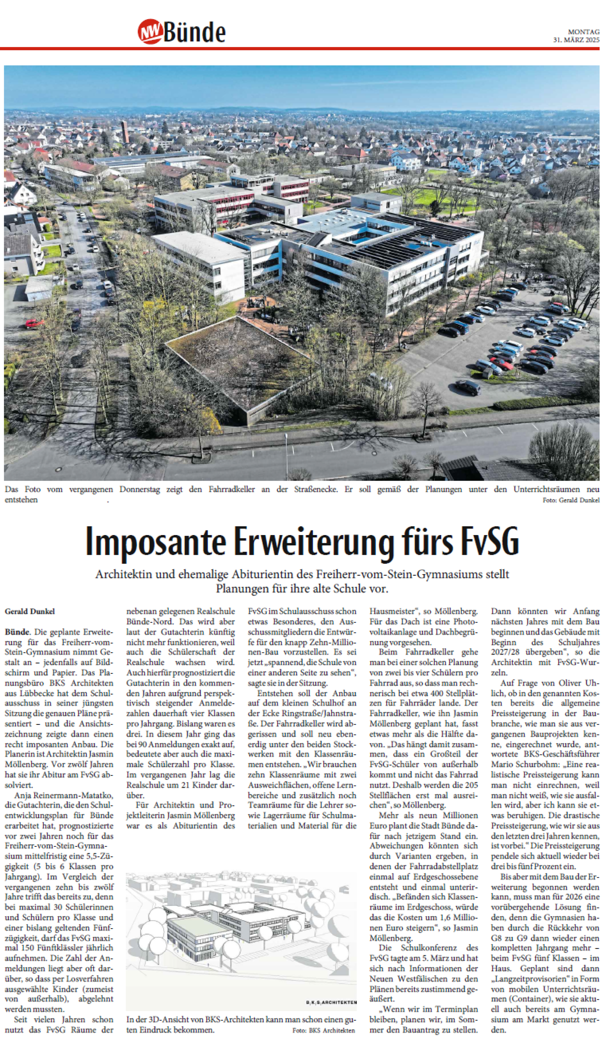 Imposante Erweiterung fürs FvSG
